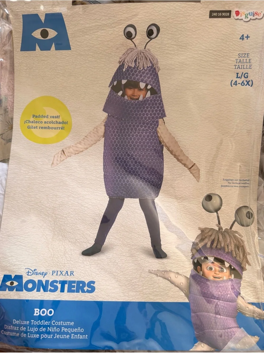 Disney Monsters Inc Boo Toddler Costume - Purple & Cream